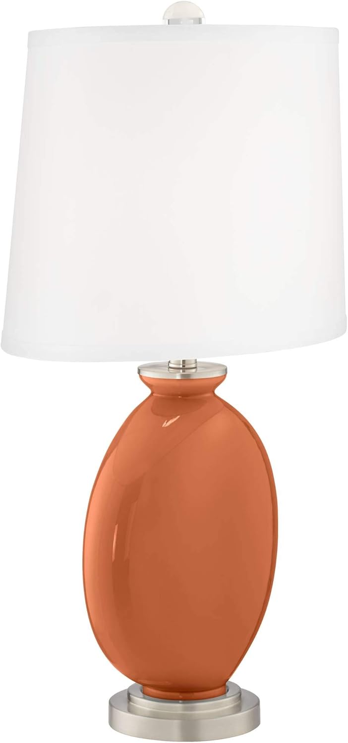 Color + Plus Carrie 26 1/2" Modern Robust Orange Table Lamps Set of 2