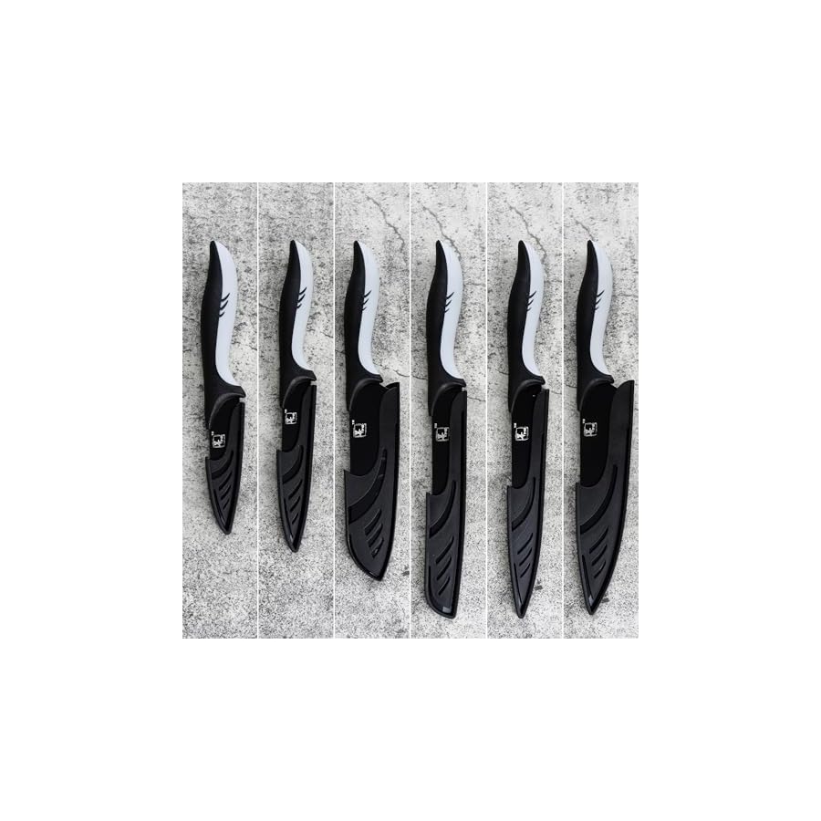 Knife Sets for Kitchen with Block, 8 Pcs Kitchen Knife Set with Block Self Sharpening, Sharp Cutlery Knife Set with Stainless Steel Blades for Precise Cutting, Anti-slip Handle