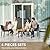 Devoko 4 Pieces Patio Furniture Set Outdoor Garden Patio Conversation Sets Poolside Lawn Chairs with Glass Coffee Table Porch Furniture (Black)