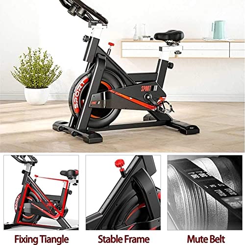 Image of Magnetic Bike Stationary Exercise Bikes with Quiet Belt Drive for Home Studio Health Fitness Machine Training
