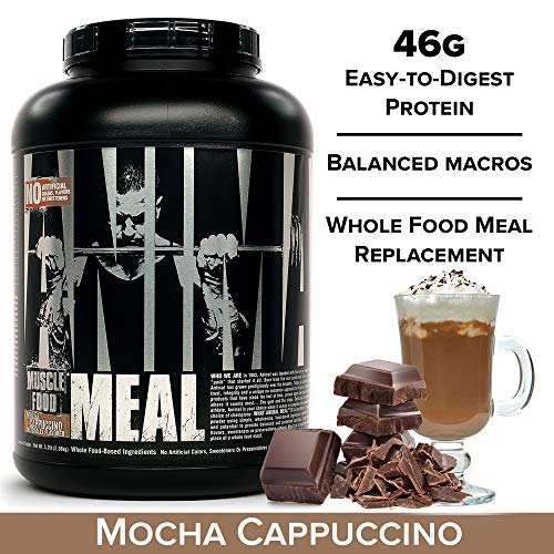 Image of Animal Meal - All Natural High Calorie Meal Shake - Egg Whites, Beef Protein, Pea Protein, Mocha Cappuccino, 5 Pound