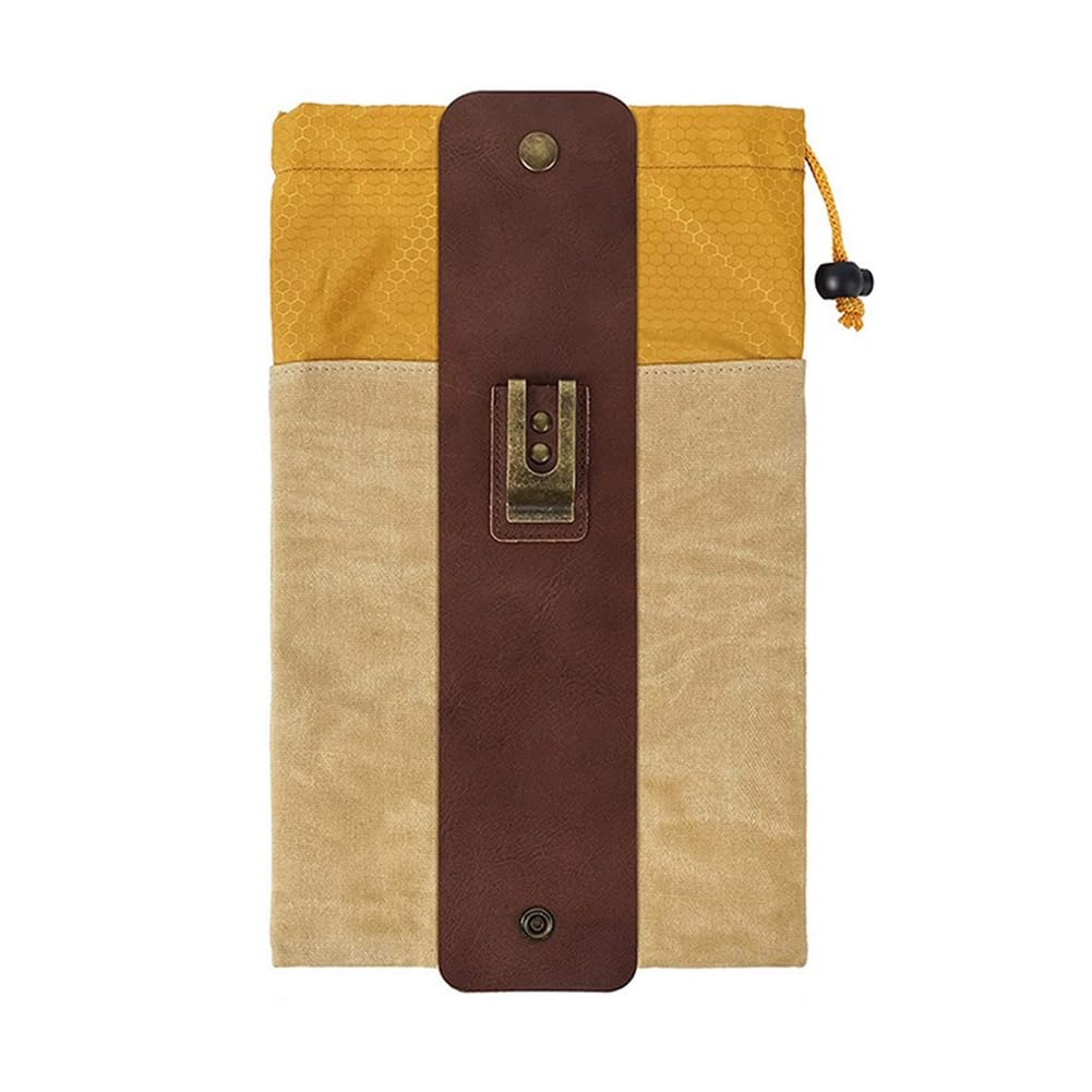 Putiqcher Foraging Bag with Extra Oversized Storage, Leather Foraging Pouch for Outdoor Hiking & Camping Easy to Use