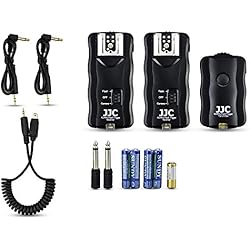 Flash Inalambrico Nikon JJC Disparador de Flash Remoto Inalámbrico para Flash Estudio Cámara Nikon D3300 D5500 D5600 D5300 D750 D7200 D7500 D7100 D7000 D5200 D5100 D5000 D3200 D3100 P7700 P7800(1 transmisor y 2 Receptores)