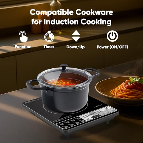 Image of Cadlec CookFusion 2000W Induction Cooktop | 7 Cooking Modes, Auto Shut-Off, Over-Heat Protection, LED Display, BIS Approved, 2-Year Warranty | Black