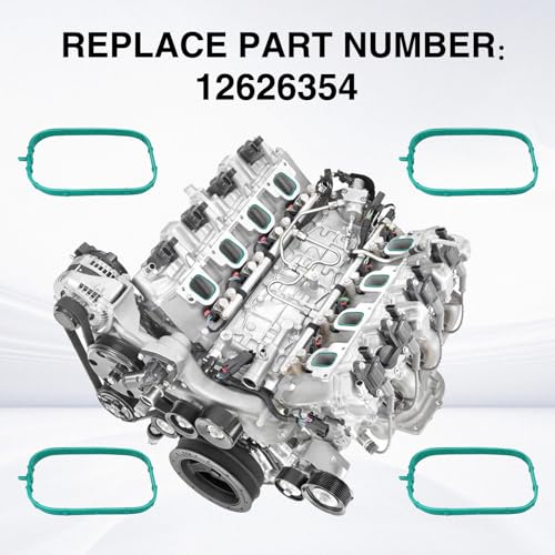 Image of 8 Pcs 12626354 Intake Manifold Gasket Runner Seals Set for 5.3 6.2 LT L83 L86 L84 L87 L82 L8T LT2 L8B Engine 2014+, Fit for Select Cadillac /Chevy /GMC Models