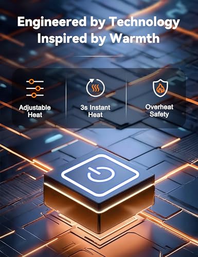 Heated Vest for Men Women, 3 Heating Levels 6 Heating Zones, Heated Jackets for Men Women (Not Included Battery)4