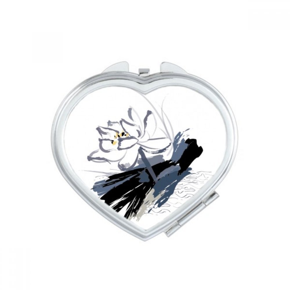 Miroir compact fleur de lotus double face et haute définition nomade