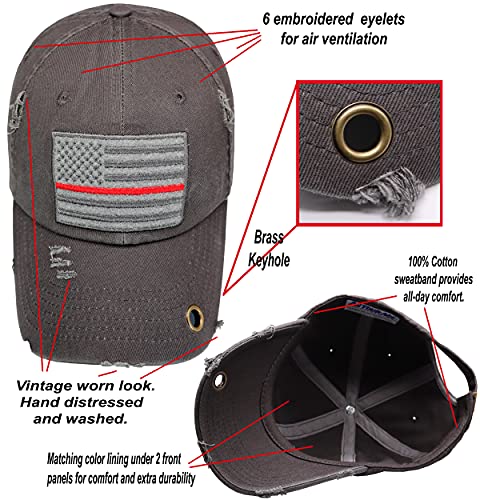 Image of Antourage American Flag Unisex Baseball Hat for Men and Women | USA Flag Mesh Snapback Flat Visor Cap + 2 Patriotic Patches