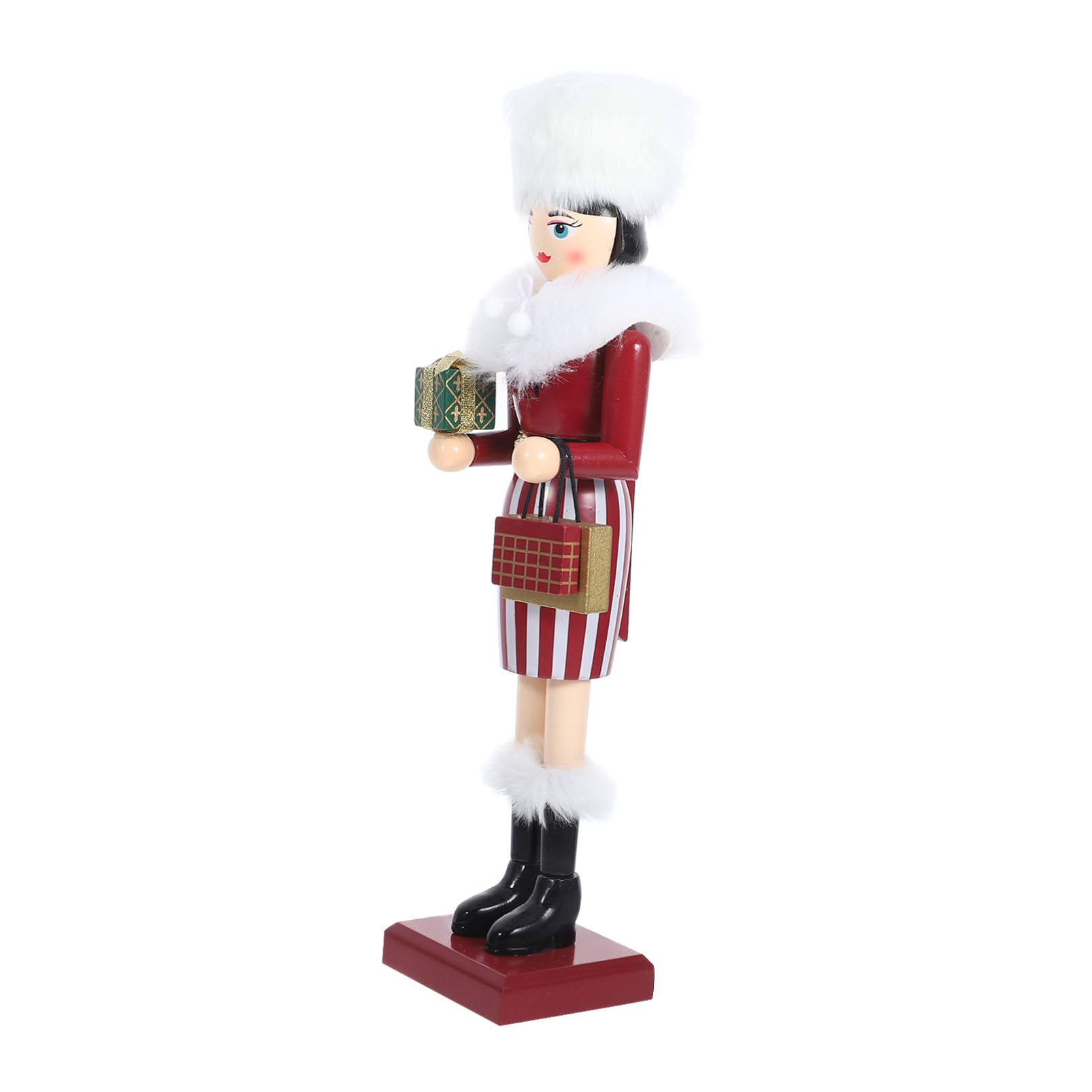 Figurine Casse-Noisette Femme - Décoration De Noël Pour Maison - Ornement Artisanal Pour Table, Fenêtre Ou Sapin