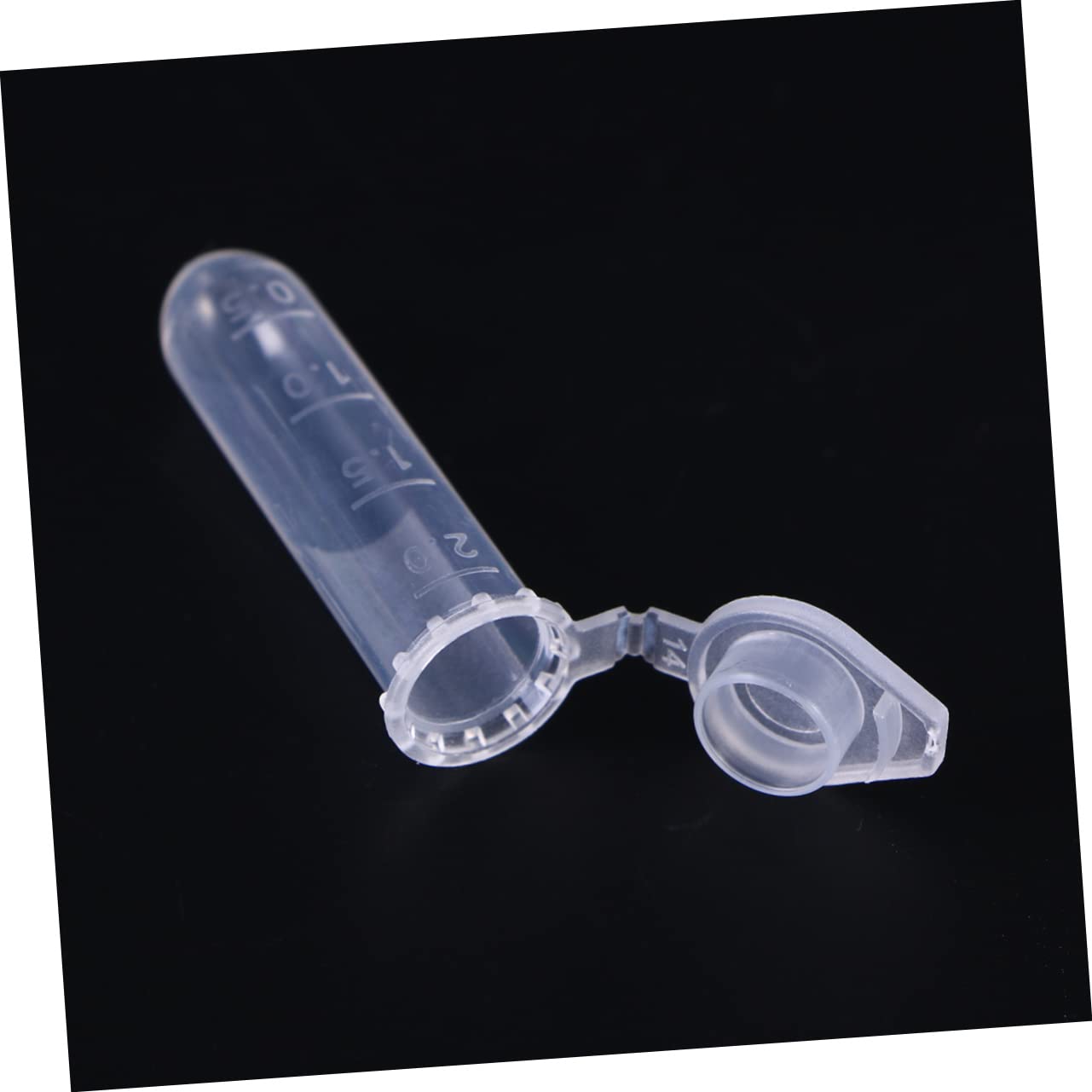 Tubo de Centrífuga de 2ml con Escala, Tapa Ajustada, Base Redonda, Plástico Blanco, 1000 Piezas, para Muestras y Laboratorio