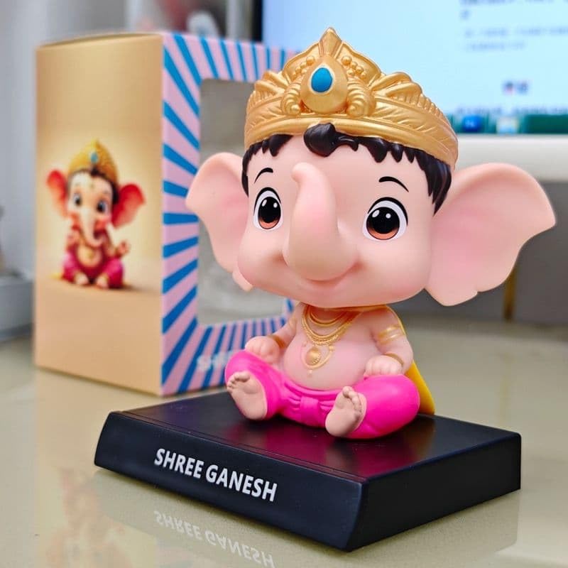 Daiyamondo Shree Ganesh Bobblehead Figurine - Image 3