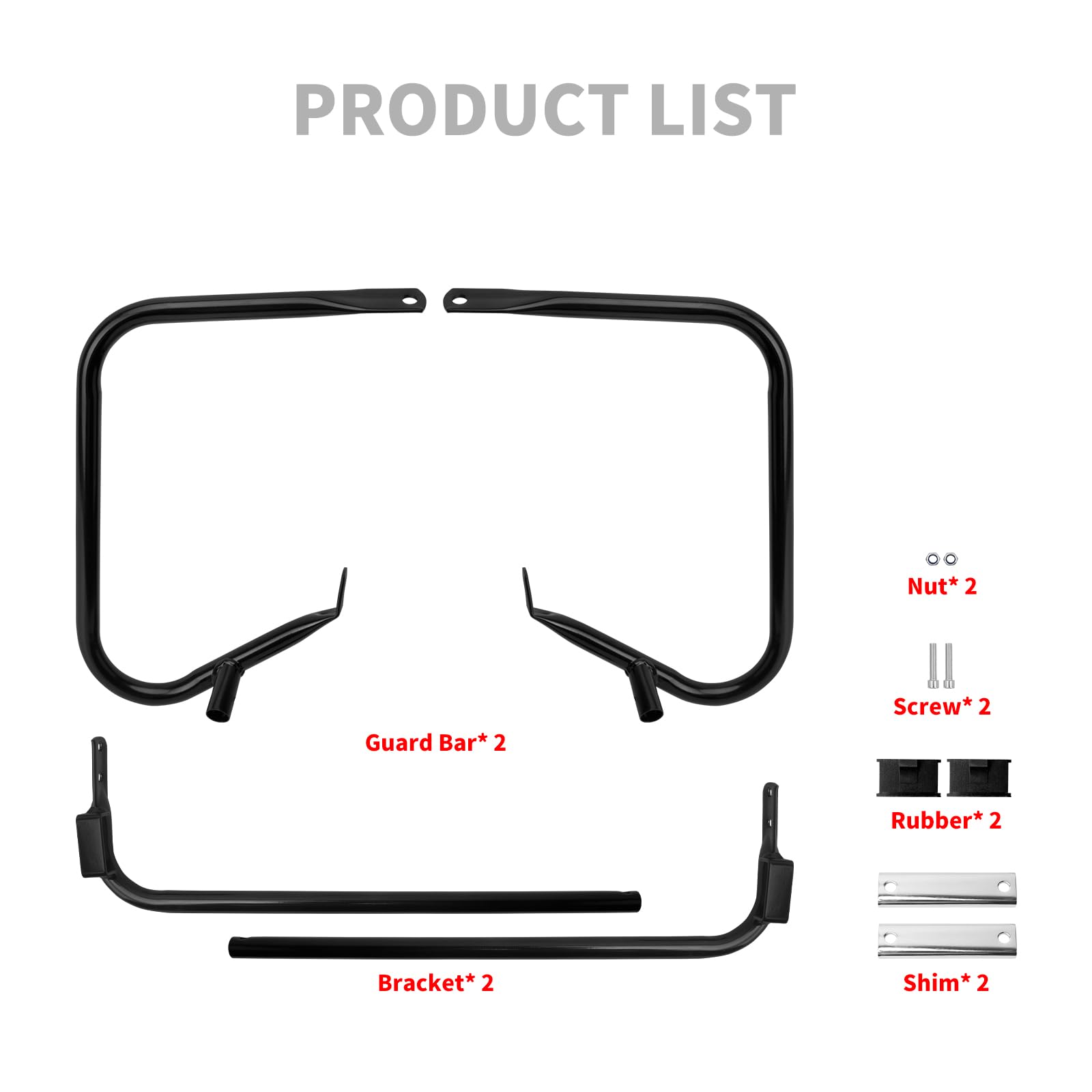 Satteltaschenschutz-Halterungs-Kits für Harley Touring Road King Electra Glide Ultra Classic 1997–2008 Road Glide 1998–2008 Street Glide FLHX 2006–2008 schwarz