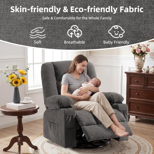 Image of MAHOMICO Rocker Recliner Chair with Massage and Heat