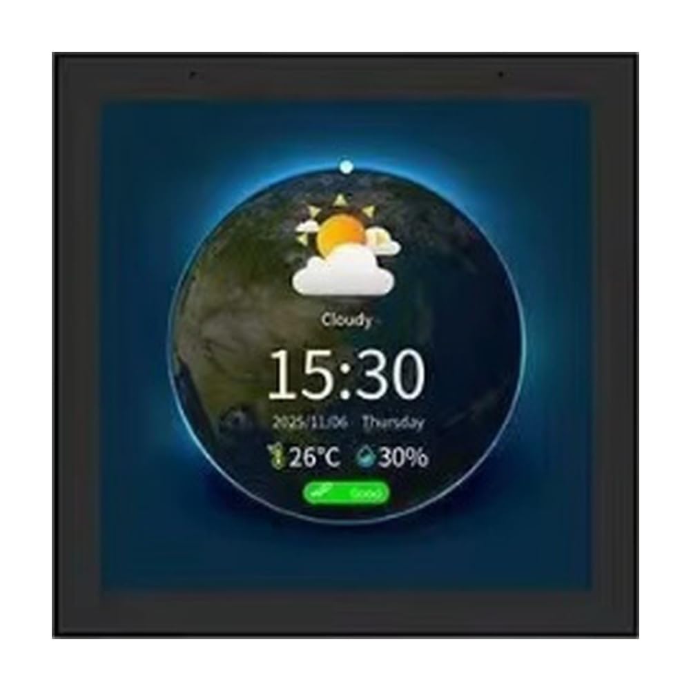 Tuya Zigbee Multifunktionaler 4-Touchscreen-Szenenschalter Dimmerschalter Benutzerdefinierter Text Mehrsprachig-EU-Stecker