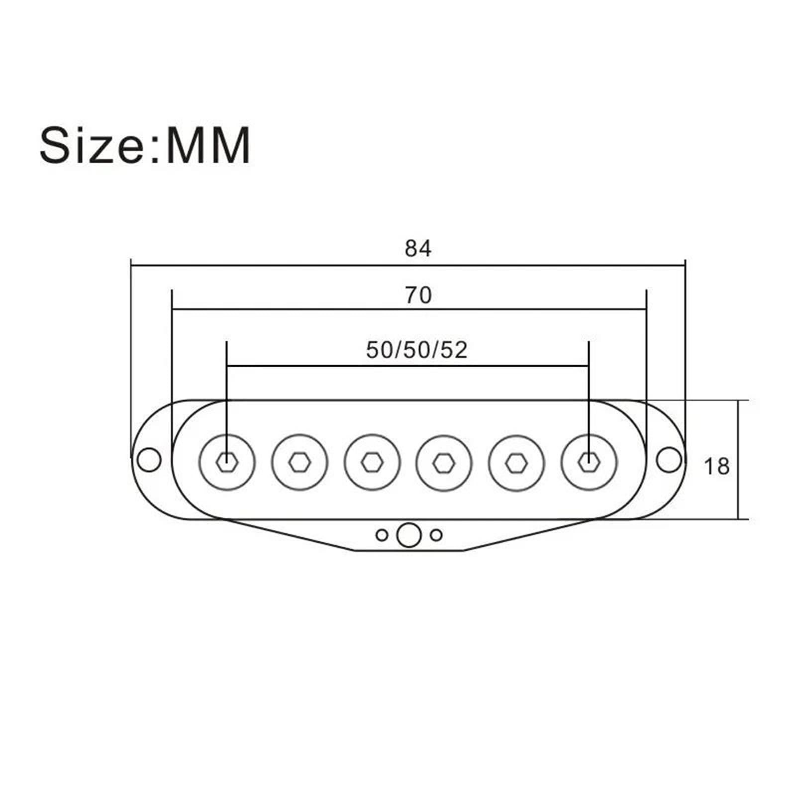 Przetwornik Do Gitary Elektrycznej 3 Szt Przetworników Z Pojedynczą Cewką | Do gitary elektrycznej Zestaw przetworników w kolorze czarnym o rozstawie 50/52 mm(WHITE)