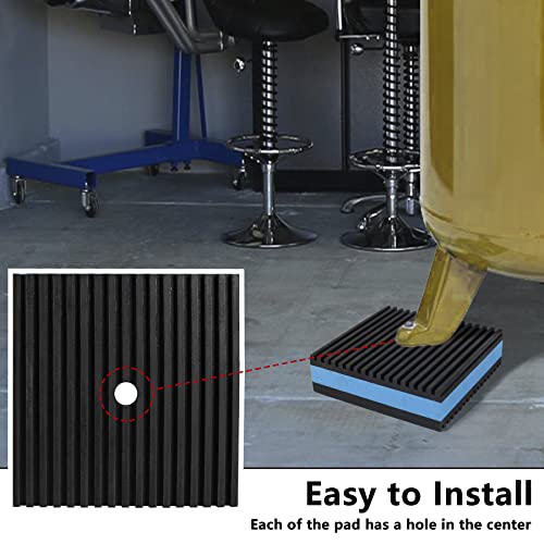Lbg Products ANTI VIBRATION PAD S,4 Inch X 4 Inch X 7/8 Inch Heavy Duty Blue Eva Rubber Anti Vibration Isolation Pad thumb #6