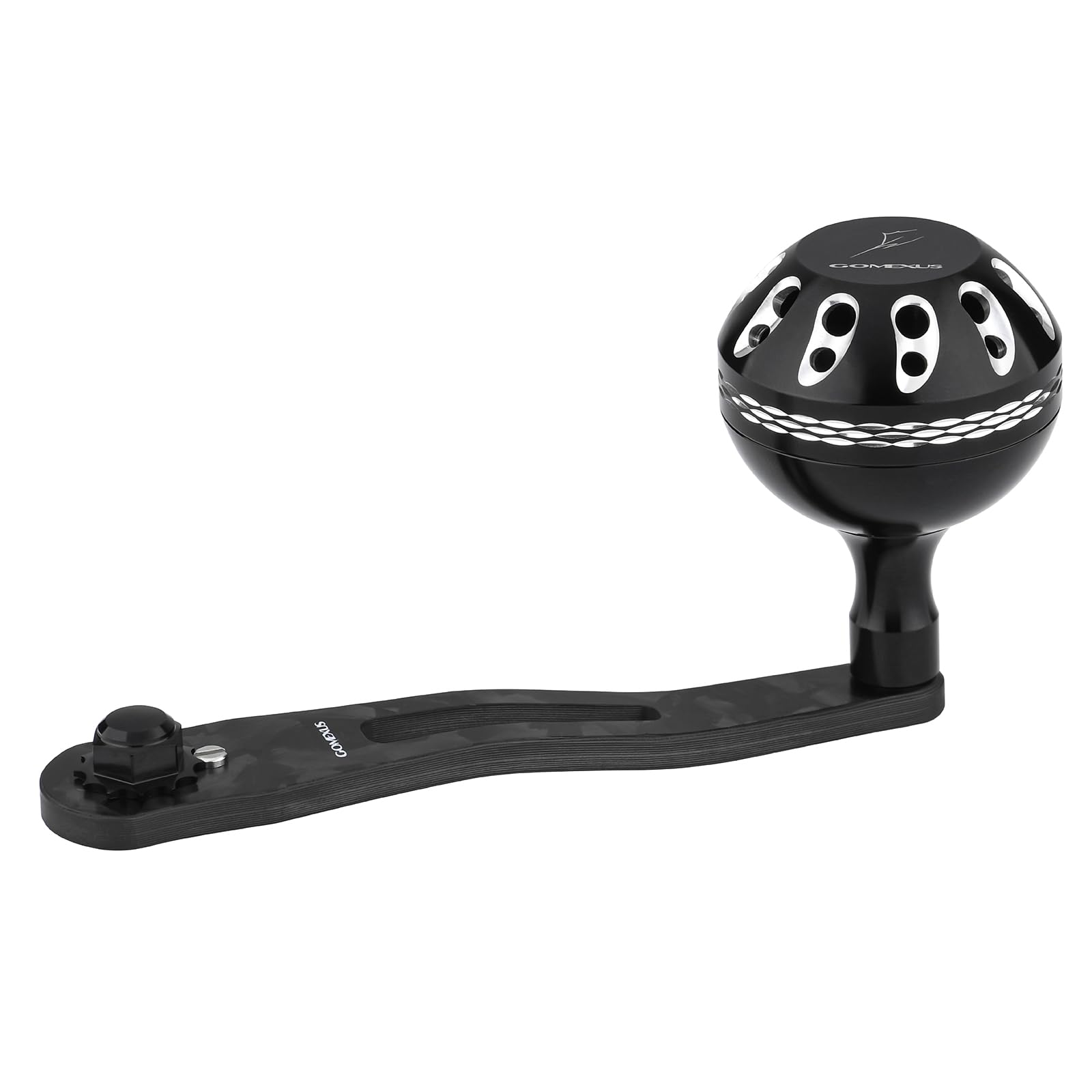 GOMEXUS Power Handle Compatible for Shimano Torium Daiwa Saltist Fishing Reel Jigging Handle 95mm Forged Carbon