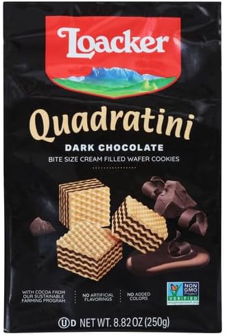 Loacker Wafer Qudrtni Drk Choc 25 8.82Oz
