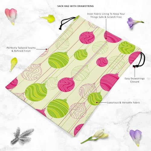 Image of ArtzFolio Christmas Balls | Reusable Sack Bag | Bag for Gym, Storage, Vegetable & Travel