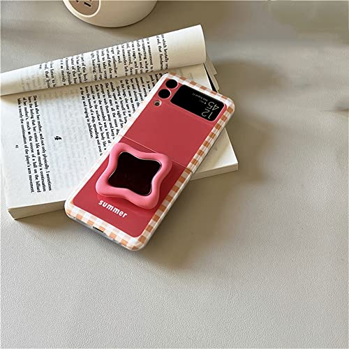 Coque Samsung Z Flip 4 Z Flip 3 5G avec support miroir de luxe antichoc arrière