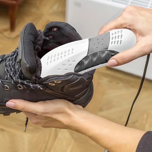 DAWRIS Schuhtrockner Elektrisch, Schuhwärmer, Stiefeltrockner, Mini Skischuhtrockner, Deodorant Entfeuchtung, Schuhtrockner für Wanderschuhe oder auch Skischuhe, Skischuhe, Laufschuhe, Weiß