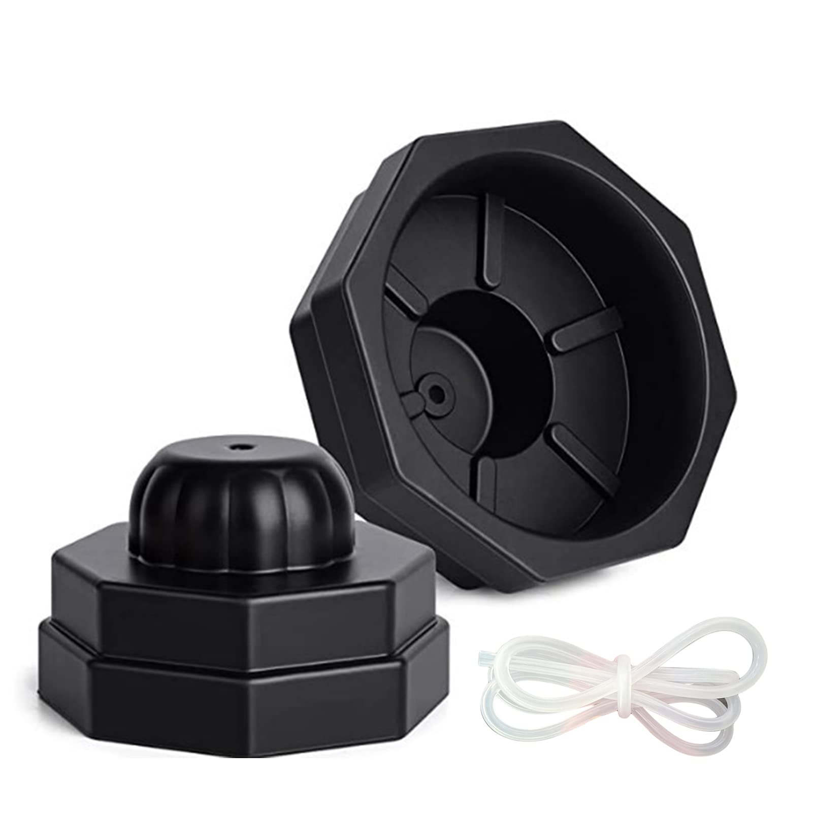 YASAHNGUniversal Vacuum Jar Sealer, for All Brands Regular and Wide Mouth Mason Jars, with Hose Connector, Food Grade Silicone, BPA Free, Canning Airtight Attachment Kit Supplies (Black)