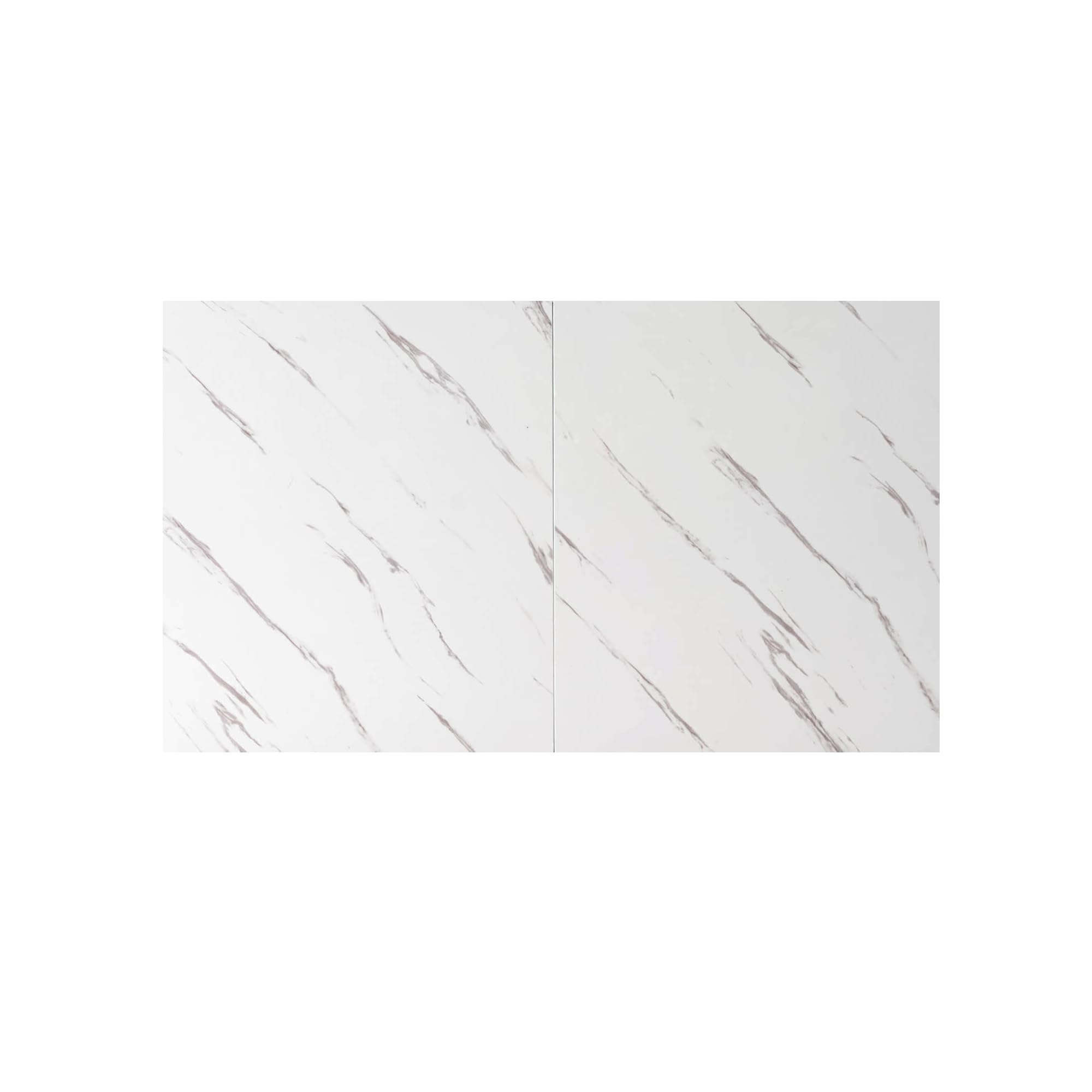 Tavolo da pranzo rettangolare per 4-6 coperti con motivo marmo - Legno MDF + gambe in metallo - Oro e bianco | Leroy Merlin