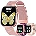 Smartwatch Mujer Reloj Inteligente con Llamada: 1.83'' Digital Smart Watch con Bluetooth Impermeable IP67 Monitor de Estrés Frecuencia Cardíaca Sueño 20+Modo Deportivo 3 Correas para iPhone Android