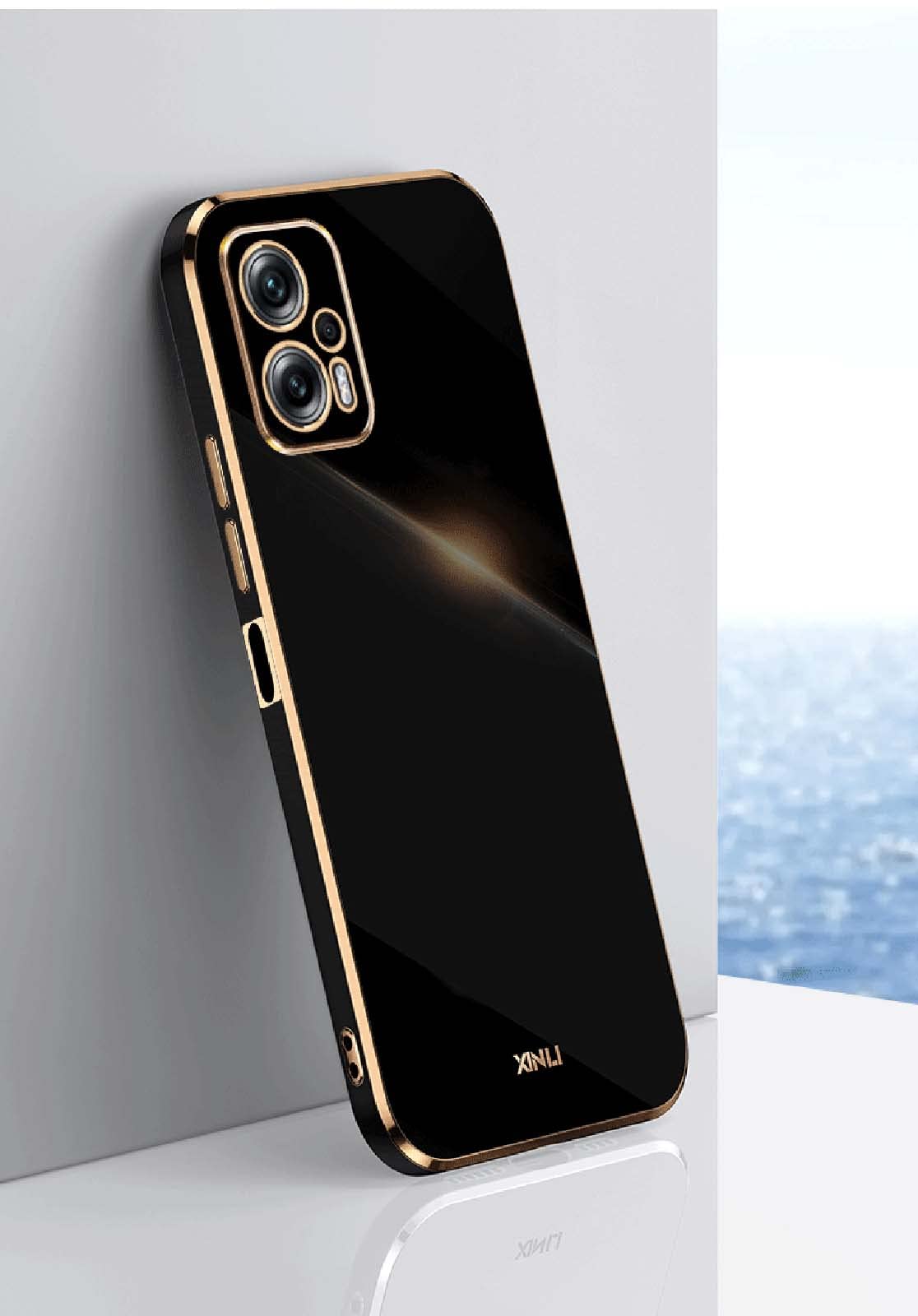 Cover COOKD Vetro Sfumato Per Xiaomi Poco X4 GT | Retro In Vetro Temperato 9H + Paraurti TPU