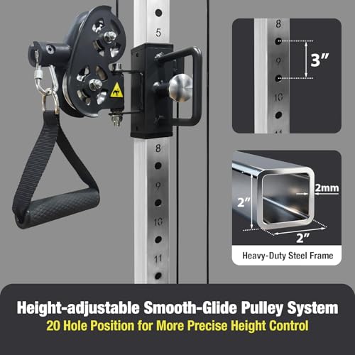 Image of Commercial Functional Trainer Cable Machine, Multifunctional Cable Crossover Exercise Machine, All in One Home Gym System, Workout Weight Machine for Strength Training, Compact Fitness Equipment Set