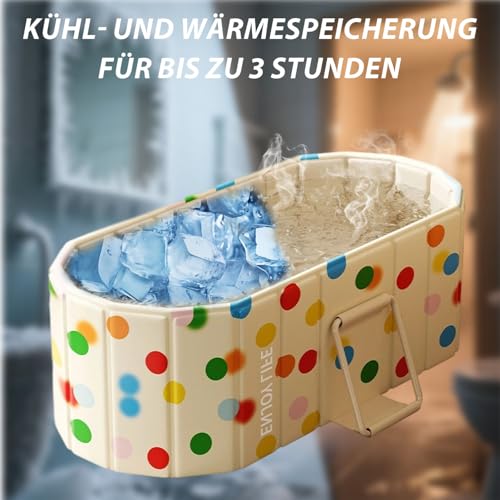 YYW Tragbare Badewanne für Erwachsene faltbar Einweichen Stehende Badewanne für Dusche Stall, freistehende nicht aufblasbare Hot Ice