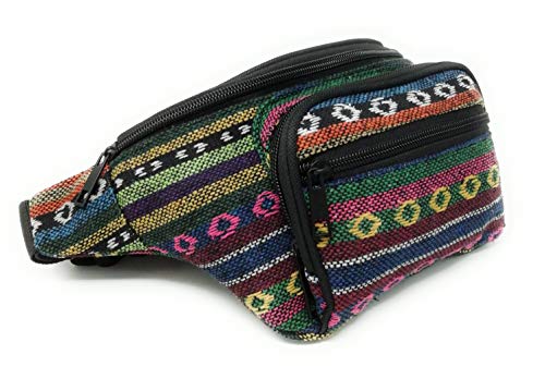 Riñonera Hippie Rasta Chico/Chica Nuevos Modelos, Amplias, Cremalleras. (Three Rainbow)