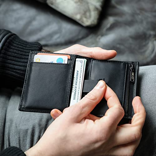 Berliner Bags Premium portemonnee Rome van leer met RFID-bescherming, kleine portemonnee voor heren - zwart - Image 6