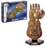 4D Build, Marvel Infinity Gauntlet 3D Puzzle Model Kit with Stand 142 Pcs | Thanos Desk Decor | Building Toys | 3D Puzzles for Adults & Teens 12+