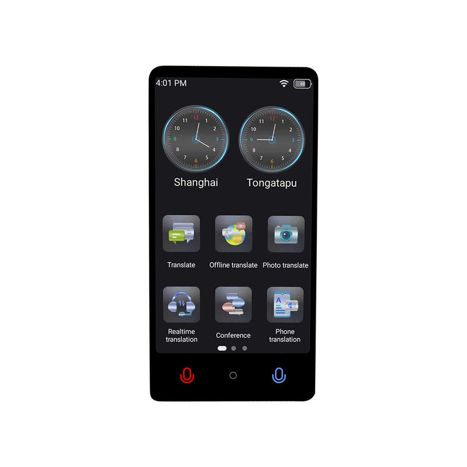 Pongnas Traduttore Vocale Portatile, Schermo Touch 3.0 Pollici