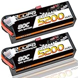 3S Lipo Battery 11.1V 5200mAh 80C RC Battery with Deans T Plug Hardcase Battery for RC...