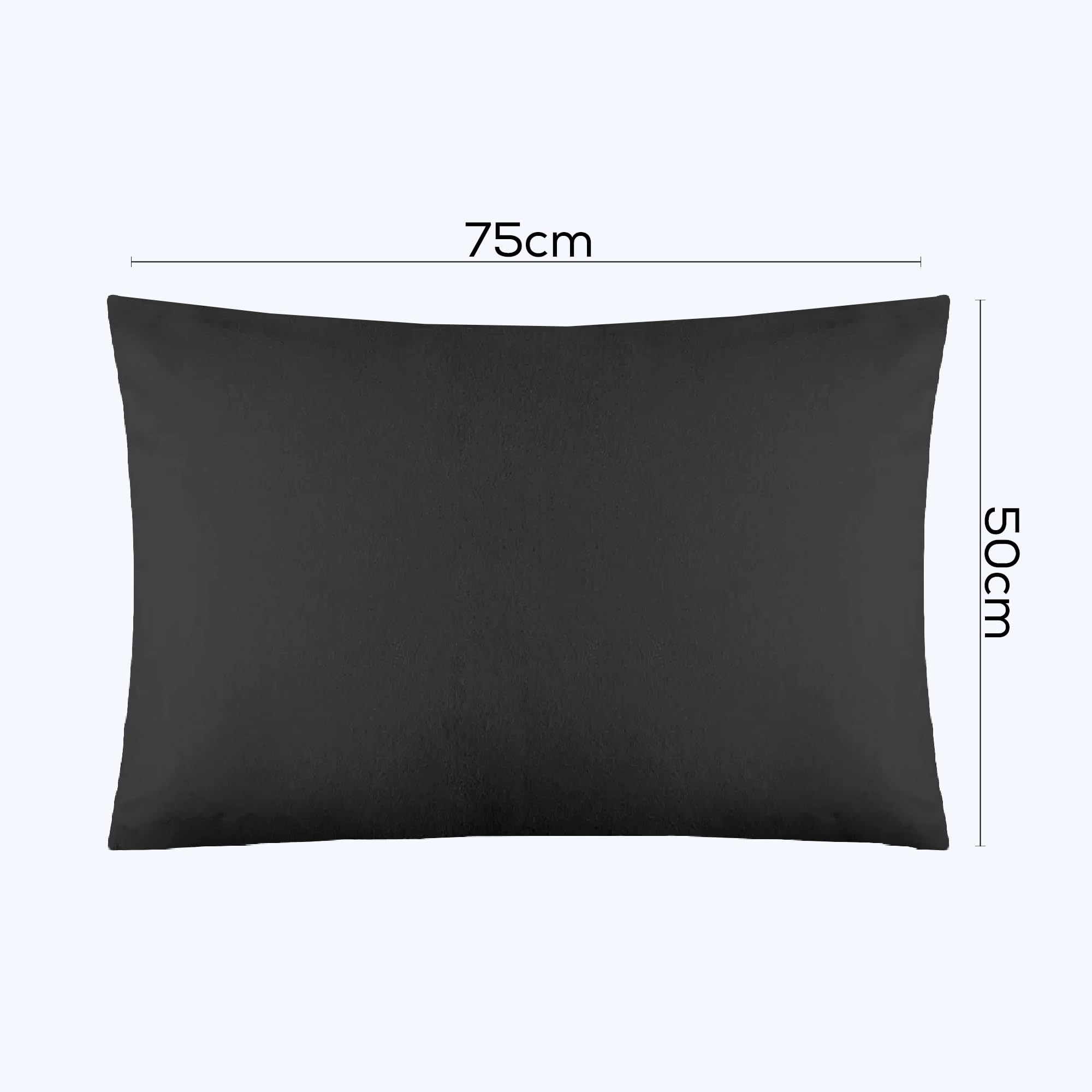 Cotton Comfort Bedding 100% Brushed Cotton Flannelette Pillowcase Pair, Soft Warm Winter Pillow Covers - Image 2