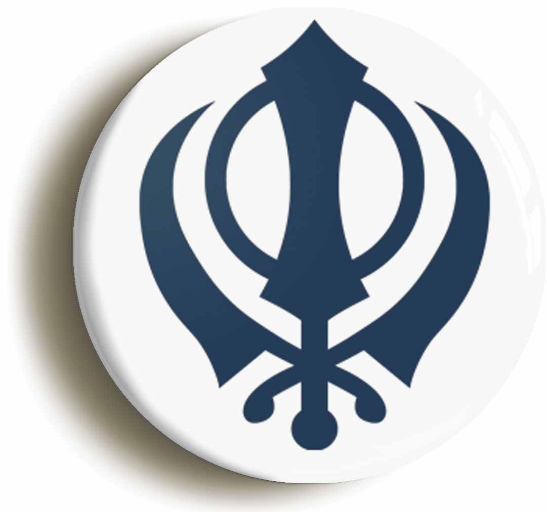 Sihk Khanda Fridge Magnet (Circular 2inch / 50mm Diameter)