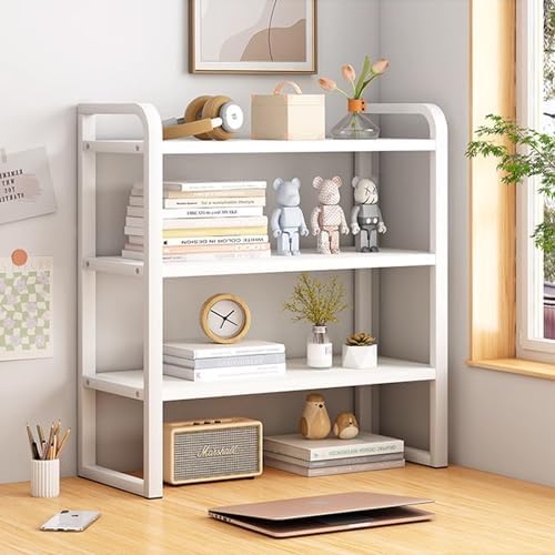 Estantería De Sobremesa Organizadora - Varios Tamaños (55-135 Cm), 2 O 3 Niveles, Blanca