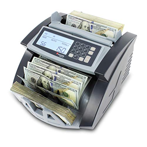 Cassida 5520 UV - USA Money Counter with UV/IR Counterfeit Detection - Bill Counting Machine w/ ValuCount, Add and Batch Modes - Large LCD Display & Fast Counting Speed 1,300 Notes/Minute