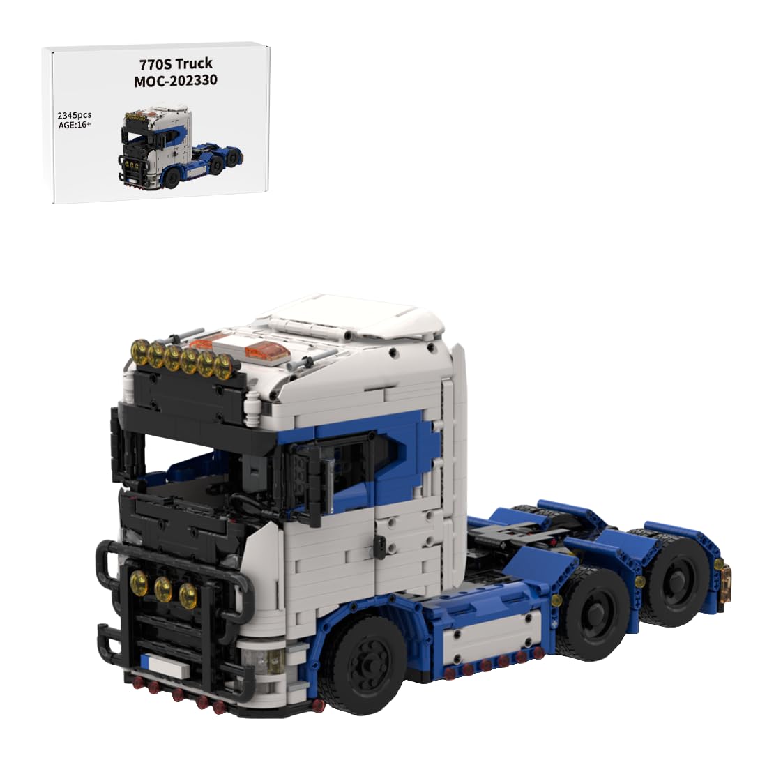 770S Tractor Truck Building Block Set, Heavy Duty Truck Model Kits(2345PCS)