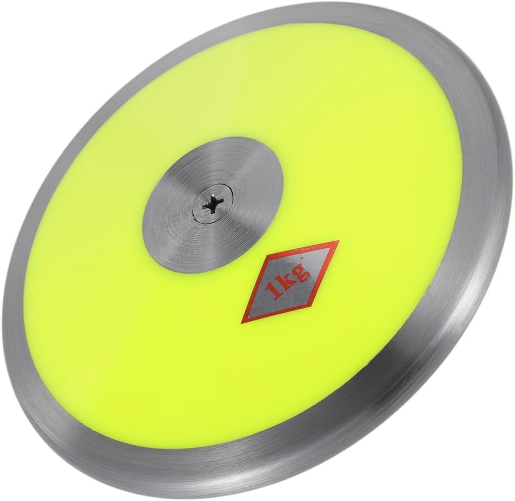 1 kg Training Discus, 2.2 lbs Sports Discus with Steel Rim and Nylon Center, Professional Throwing Disc for Men and Women, Outdoor Practice Discus for Beginners and Experts