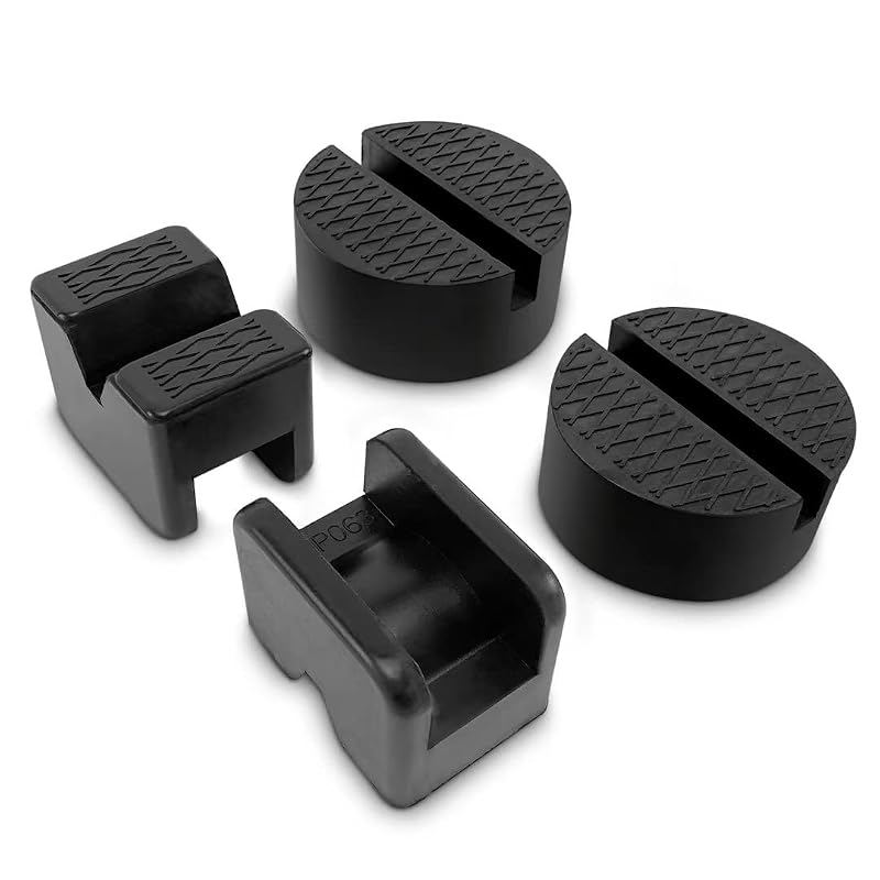 Kit de 4 Adaptadores de Borracha para Macaco de Piso HOXWELL com Canaletas em V e Redondas NBRJP7563
