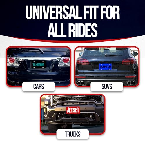 Custom License Plate - Custom Personalized Front License Plate - Customized Car Tags - Design Your Own - 6 x 12 Inch - for Front of Car, Truck, SUV - Made in USA (6 x 12 Inch)