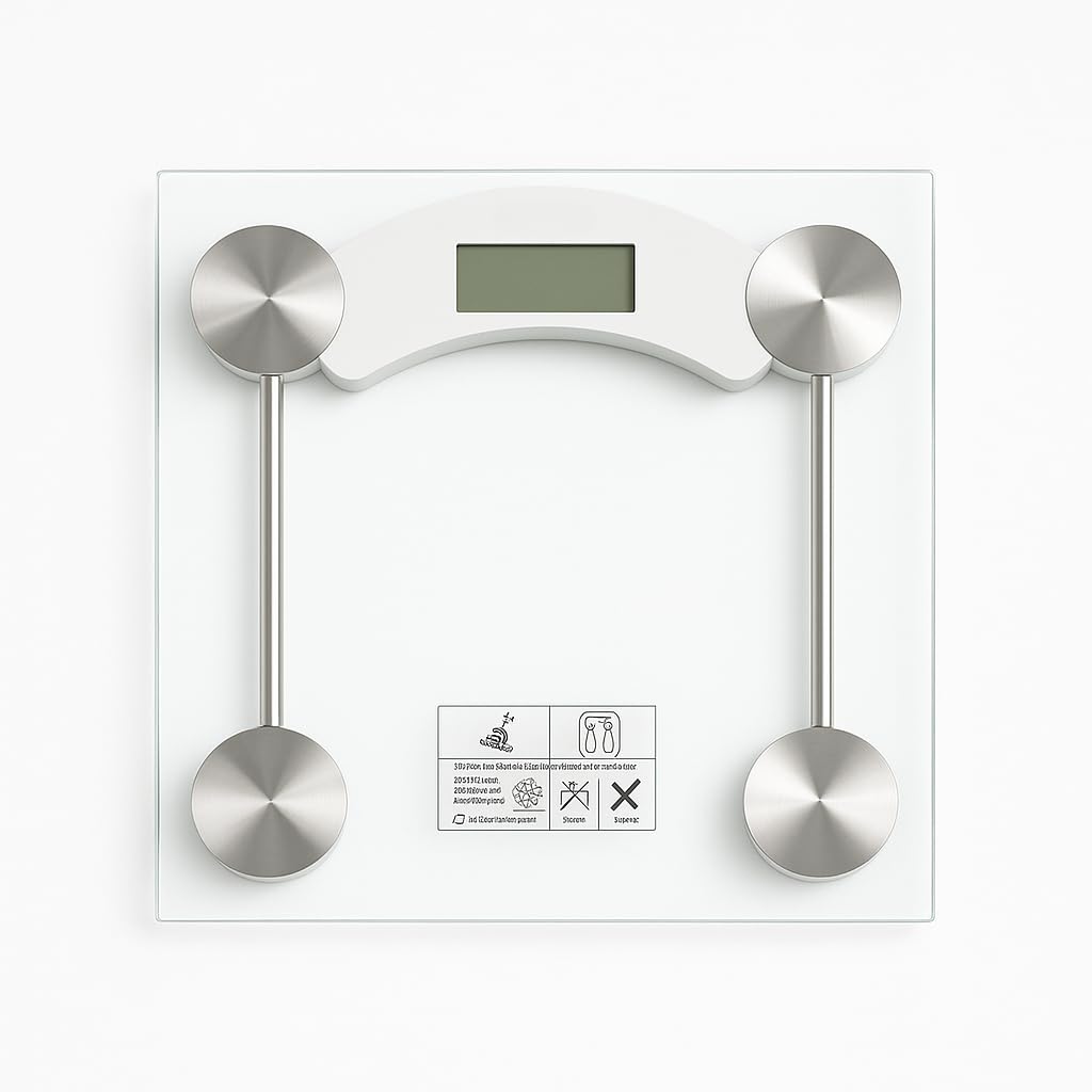 Balança Balança Digital Premium – Vidro Temperado, LCD 4 Dígitos, 180 kg ...