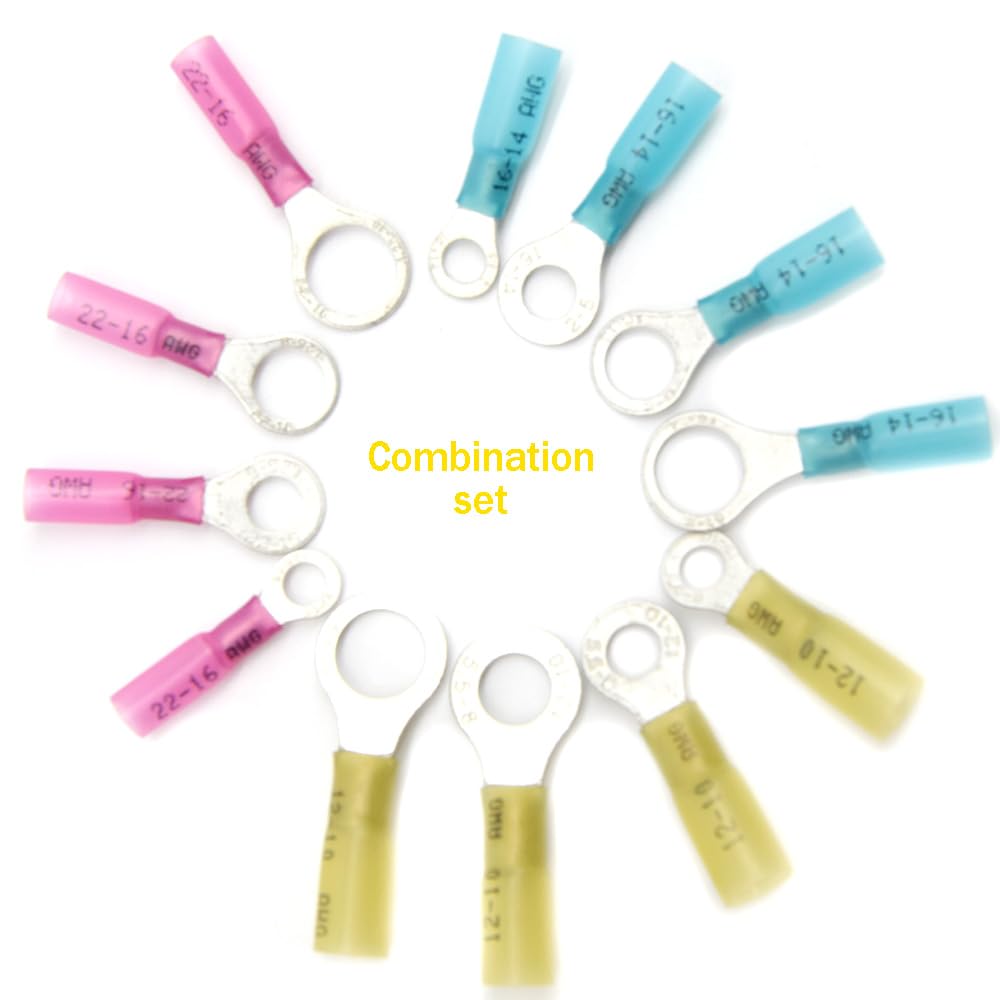 125 Connettori Termorestringenti Geepro - Impermeabili, Per Cavi 22-10GA (50Rosso, 50Blu, 25Giallo) - Foto 5