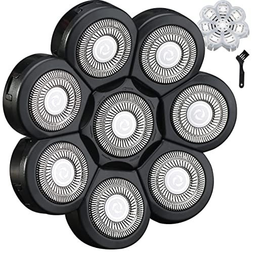 HONTEC 8 Blade Replacement Heads Electric Razor Shaver (8D Black)