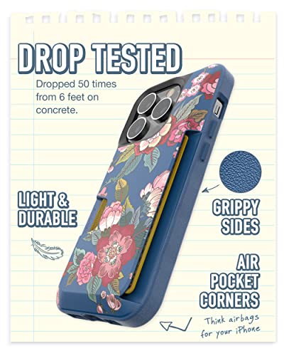 Smartish Iphone 14 Pro Wallet Case - Wallet Slayer Vol. 1 [Slim + Protective] Credit Card Holder - Flirty Flowers #TOP2