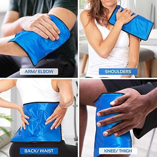 2 Pack Xxl Reusable Hot And Cold Gel Ice Packs For Injuries | Cold Compress, Ice Pack, Gel Ice Packs, Cold Pack, Gel Ice Pack, Cold Packs For Injuries | 11X14.5 In #TOP4
