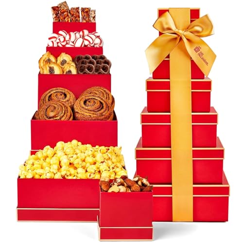 On Occasion Grand Gift Basket Tower – Deluxe Christmas Gift